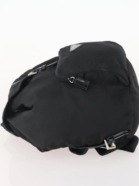 PRADA Backpack Nylon Black Silver Auth 174569 main image 11